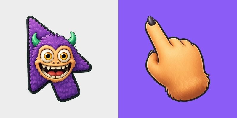 Violet Amber Squish Monster Cursor