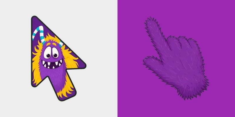 Violet Gold Mane Monster Cursor