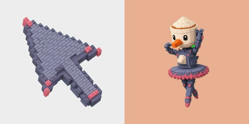 Voxel Ballerina Cappuccina Cursor