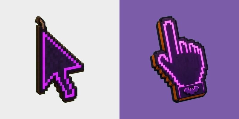 Voxel Bat Glow Cursor