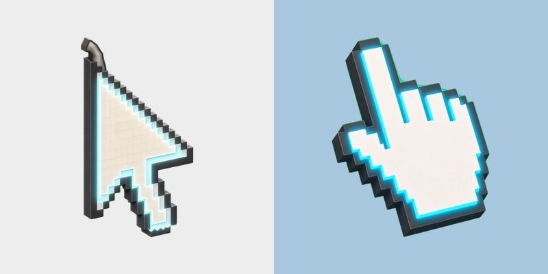 Voxel Ghost Glow Cursor