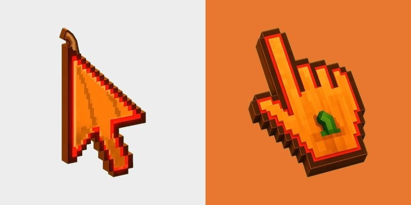 Voxel Pumpkin Glow Cursor