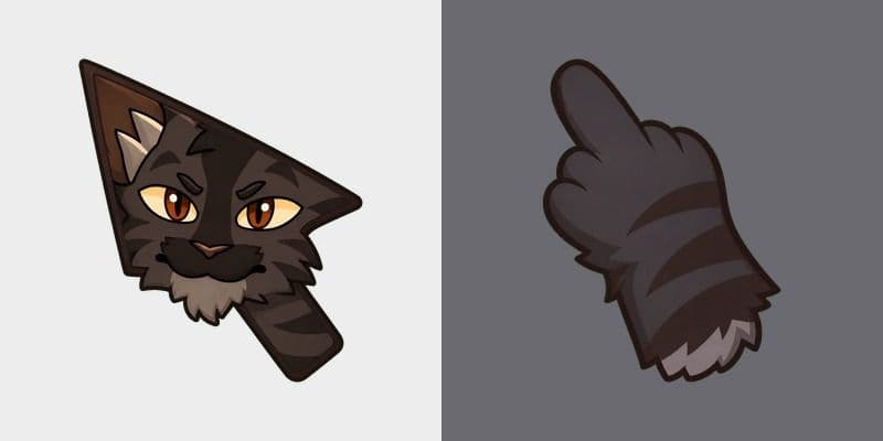 Warrior Cats Darkstripe Cute Cursor Pack