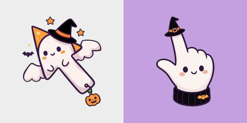 Witch Ghost Kawaii Cursor