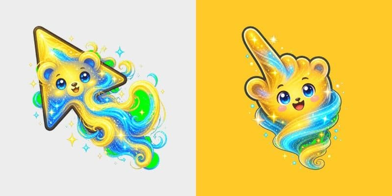 Yellow Blue Cosmic Bear Wind