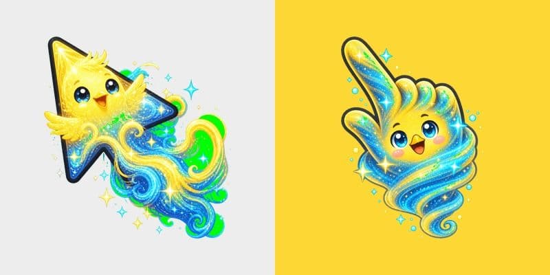 Yellow Blue Cosmic Bird Wind
