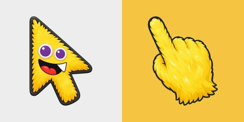 Yellow Cheeky Monster Cursor