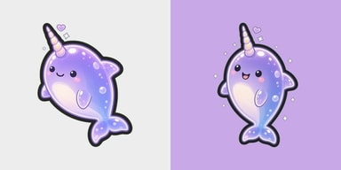 Cursor Custom Image Lilac Jelly Narwhal Cursor | Custom Cursors Planet