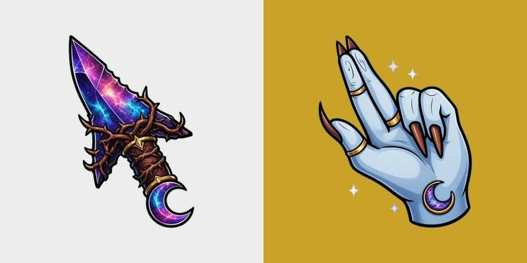 Rotual Dagger Ritual Moon Athame Cursor | Custom Cursors Planet