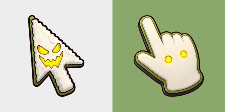 Plus Custom Cursor Spooky Green Rim Ghost Cursor | Custom Cursors Planet